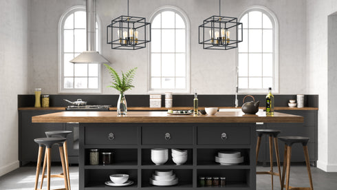 Maxim Liner 4 Light Pendant Model: 10247BKSBR