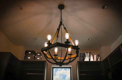 Maxim Lodge Chandelier Model: 20335WOBZ