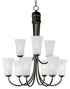Maxim Logan 9 Light Chandelier Model: 10046FTOI