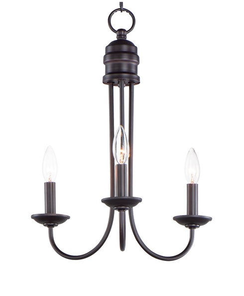 Maxim Logan 3 Light Candle Chandelier Model: 10343OI