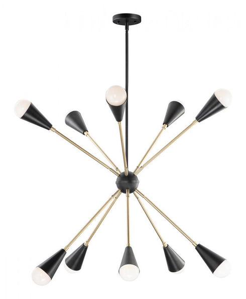 Maxim Lovell 10 Light Pendant Model: 11268BKSBR