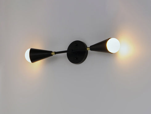 Maxim Lovell 2 Light Wall Sconce Model: 11262BKSBR