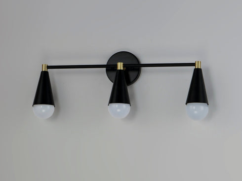 Maxim Lovell 3 Light Bath Vanity Model: 11263BKSBR