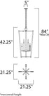 Maxim Lucent Multi Light Pendant Model: 16102CLHR