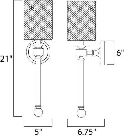 Maxim Lucent Wall Sconce Model: 16109WTCLHR