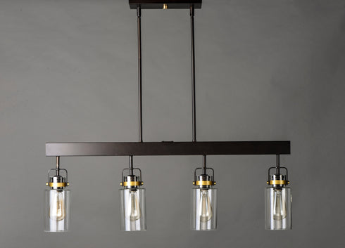 Maxim Magnolia Linear Pendant Model: 30176CLBZGLD
