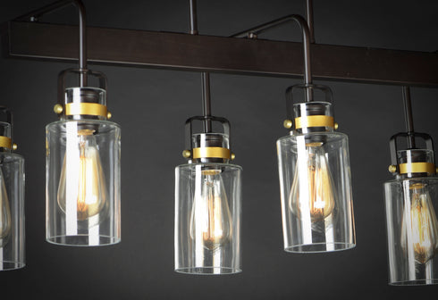 Maxim Magnolia Linear Pendant Model: 30177CLBZGLD