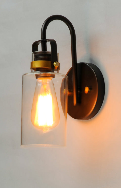 Maxim Magnolia Wall Sconce Model: 30170CLBZGLD