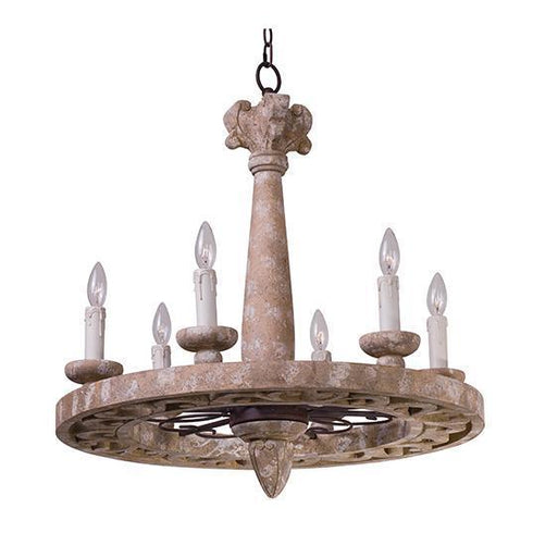 Maxim Olde World Single Tier Chandelier Model: 39615SW