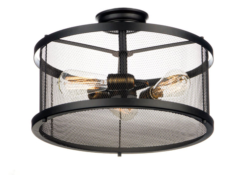 Maxim Palladium Semi Flush Mount Model: 20110BKNAB/BUI