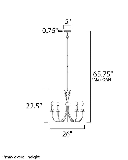 Maxim Paloma Chandelier Model: 2885AR