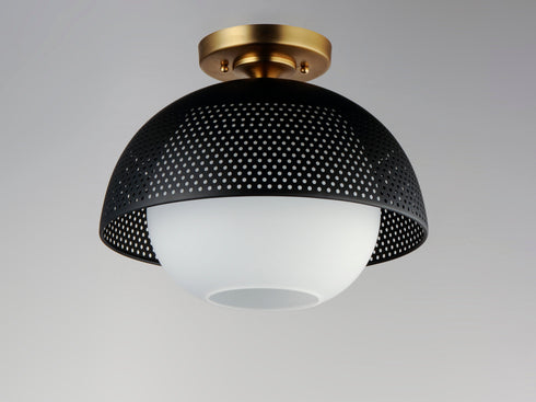 Maxim Perf 1 Light Flush Mount Model: 10083WTBKSBR