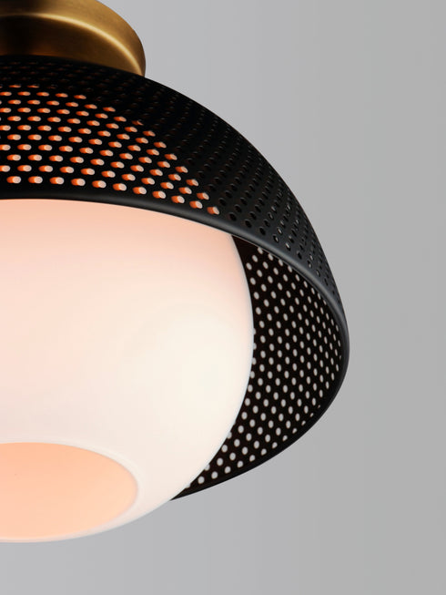Maxim Perf 1 Light Flush Mount Model: 10083WTBKSBR