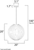 Maxim Pinn Mini Pendant Model: 12406CLBKSBR