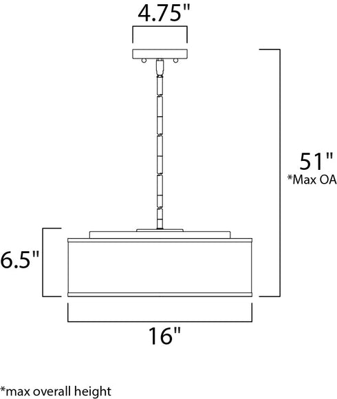 Maxim Prime Single Pendant Model: 10224GYSN
