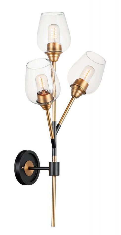 Maxim Savvy 3 Light Wall Sconce Model: 26341CLABBK