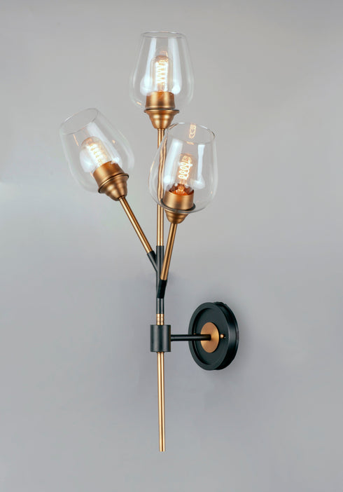Maxim Savvy 3 Light Wall Sconce Model: 26341CLABBK