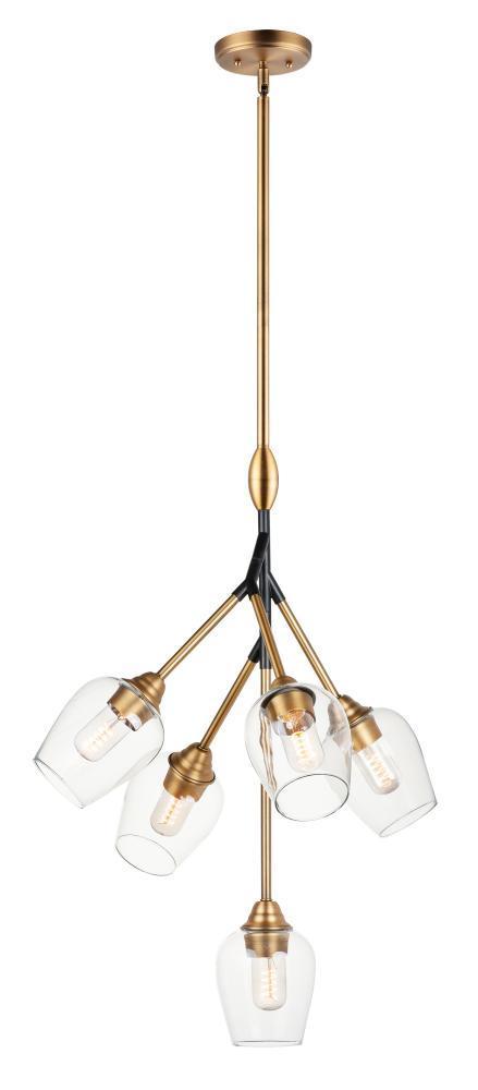 Maxim Savvy 5 Light Pendant Model: 26343CLABBK