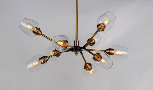 Maxim Savvy 9 Light Chandelier Model: 26345CLABBK