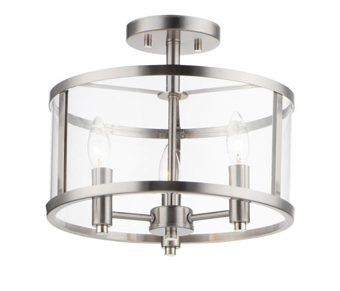 Maxim Sentinel Semi Flush Mount Model: 25250CLBK