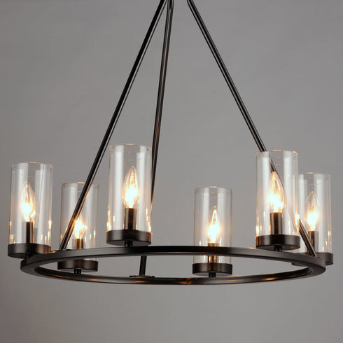 Maxim Sentinel Single Tier Chandelier Model: 25255CLBK