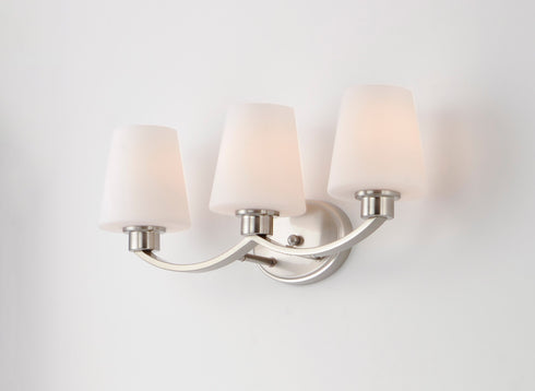 Maxim Shelter 3 Light Bath Vanity Model: 11833SWSN