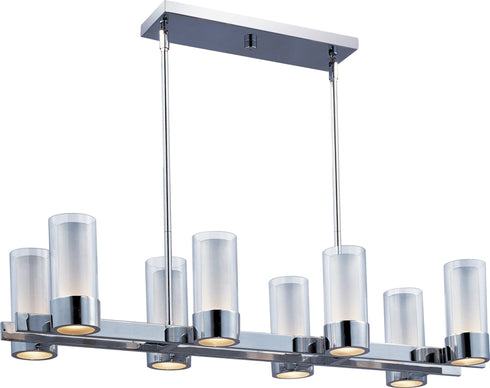 Maxim Silo 8 Light Pendant With LED Bulbs Model: 23079CLFTPC/BUL