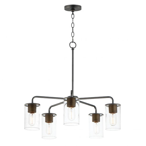 Maxim Sleek 5 Light Chandelier Model: 11846CDABBK