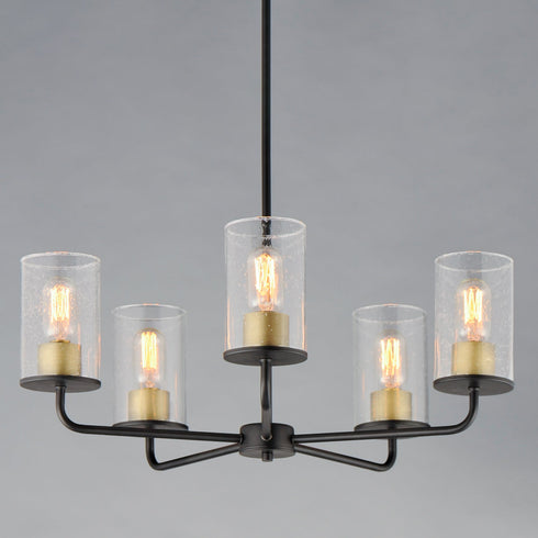 Maxim Sleek 5 Light Chandelier Model: 11846CDABBK
