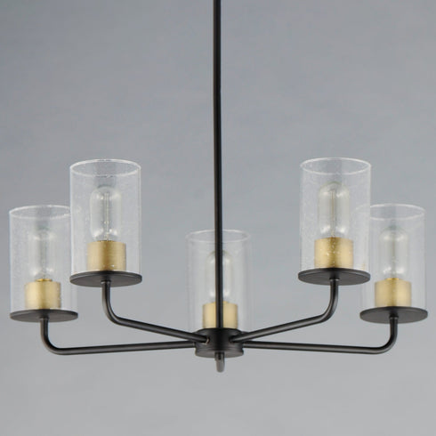 Maxim Sleek 5 Light Chandelier Model: 11846CDABBK