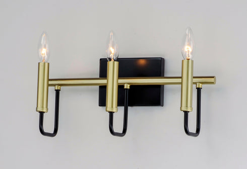 Maxim Sullivan 3 Light Bath Vanity Model: 10253BKGLD