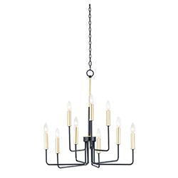 Maxim Sullivan 9 Light Chandelier Model: 10257BKGLD
