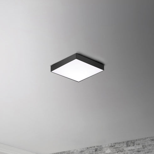 Maxim Trim 4.5 Inch Sq 12.5 Watt LED Flush Mount Model: 57665WTBK