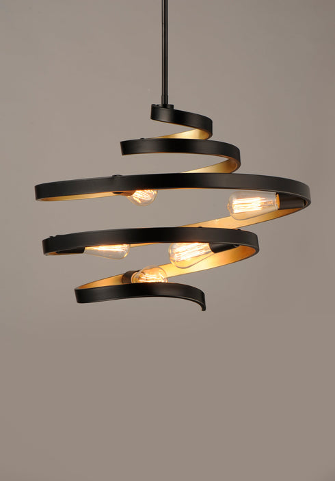 Maxim Twister Multi Light Pendant Model: 12235BKGLD