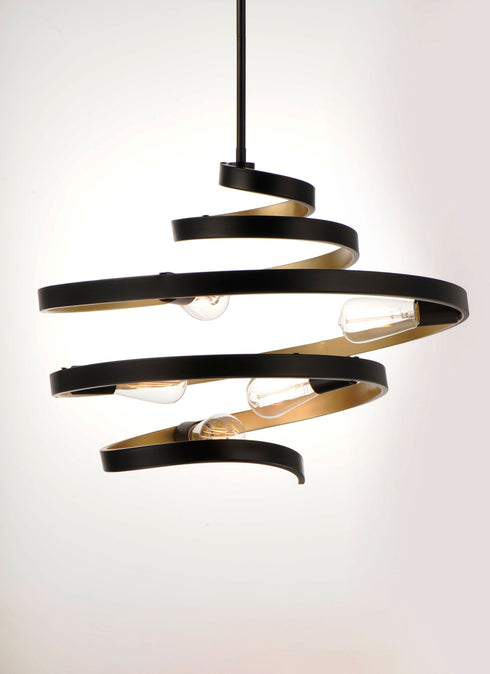 Maxim Twister Multi Light Pendant Model: 12235BKGLD