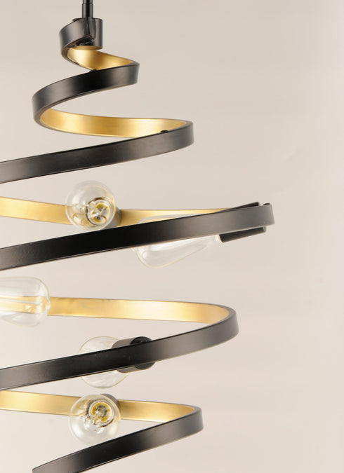 Maxim Twister Multi Light Pendant Model: 12236BKGLD