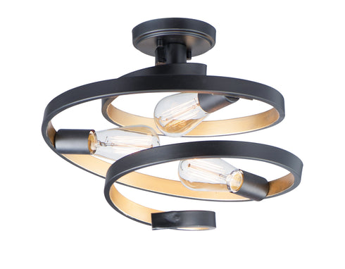 Maxim Twister Semi Flush Mount Model: 12230BKGLD