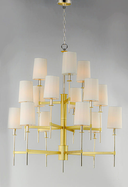 Maxim Uptown 15 Light Chandelier Model: 32399OFSBRPN