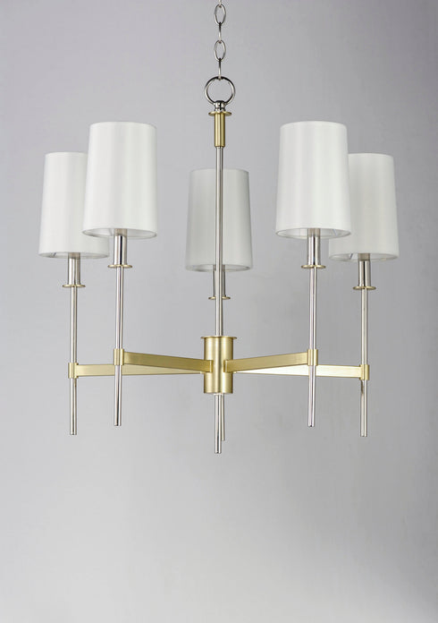 Maxim Uptown 5 Light Chandelier Model: 32395OFSBRPN