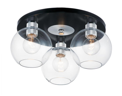Maxim Vessel 3 Light Flush Mount Model: 21610CLBKAL