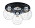 Maxim Vessel 3 Light Flush Mount Model: 21610CLBKAL