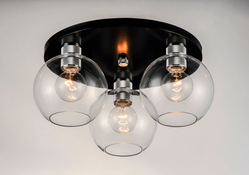 Maxim Vessel 3 Light Flush Mount Model: 21610CLBKAL