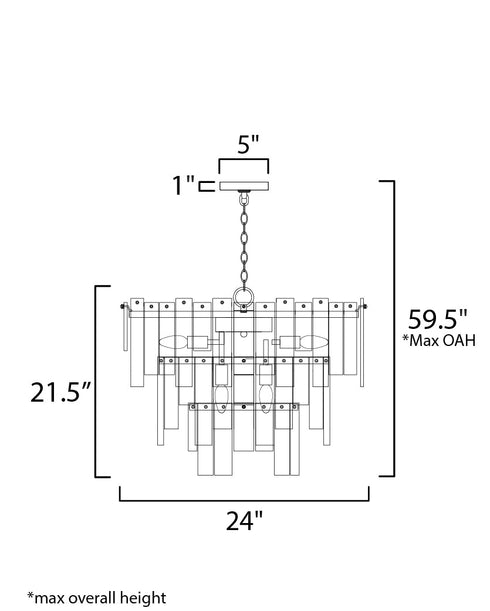 Maxim Warren Multi Light Pendant Model: 21835AGDBZ