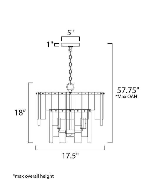 Maxim Warren Semi Flush Mount Model: 21833AGDBZ