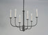 Maxim Wesley 6 Light Chandelier Model: 10326BKSN