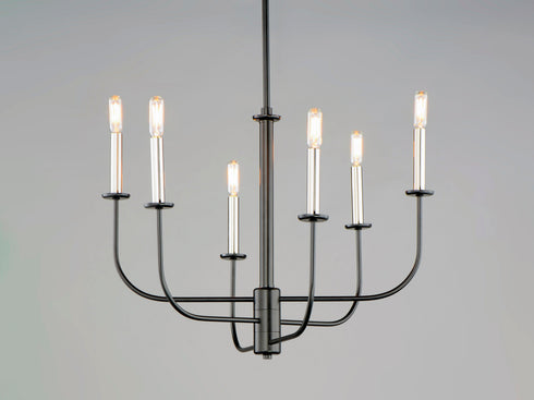 Maxim Wesley 6 Light Chandelier Model: 10326BKSN