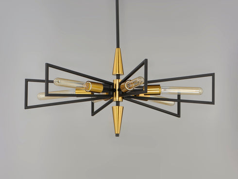 Maxim Wings 6 Light Chandelier Model: 11656BKSBR