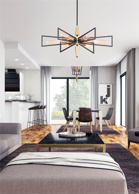 Maxim Wings 6 Light Chandelier Model: 11656BKSBR