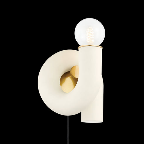 Mitzi 1 Light Portable Wall Sconce Model: HL725201-AGB/TCR