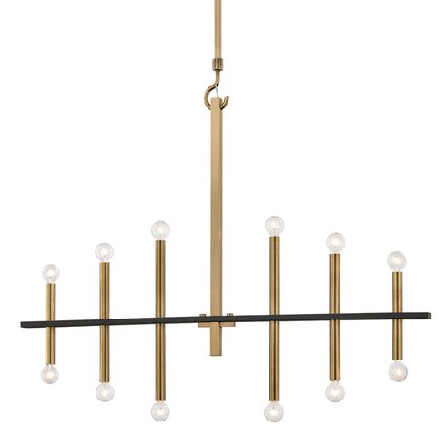 Mitzi 12 Light Chandelier Model: H296812-AGB/BK